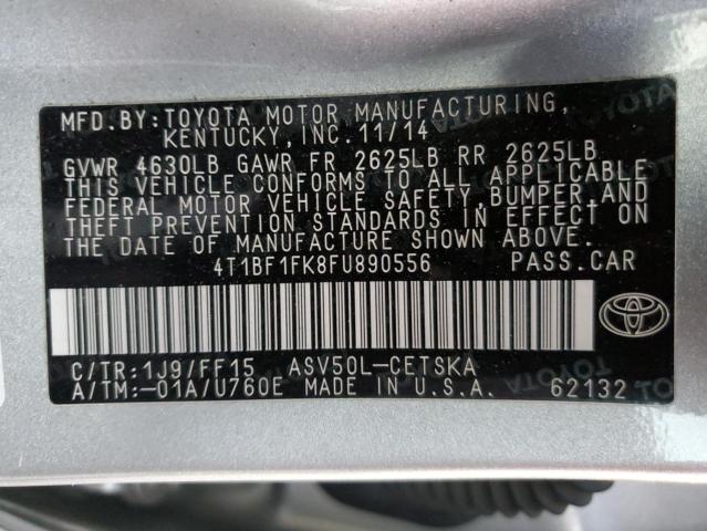 Photo 10 from auction – 2015 TOYOTA CAMRY LE with VIN 4T1BF1FK8FU890556