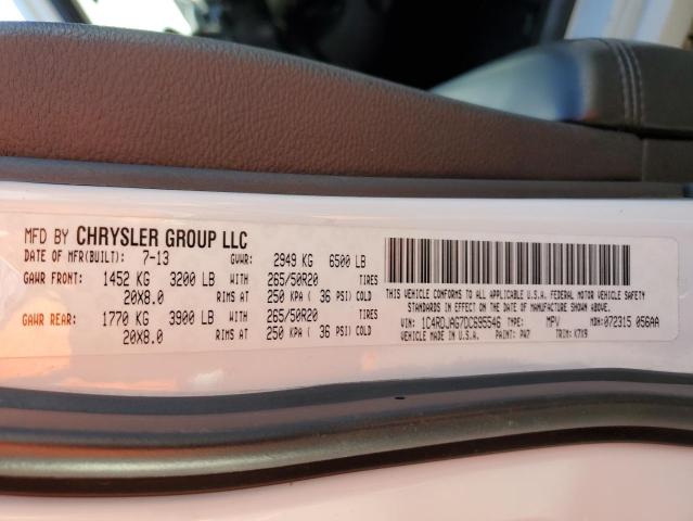 Photo 10 from auction – 2013 DODGE DURANGO SX with VIN 1C4RDJAG7DC695546