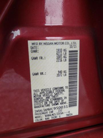 Photo 10 from auction – 2015 NISSAN ALTIMA 2.5 with VIN 1N4AL3AP6FC950031