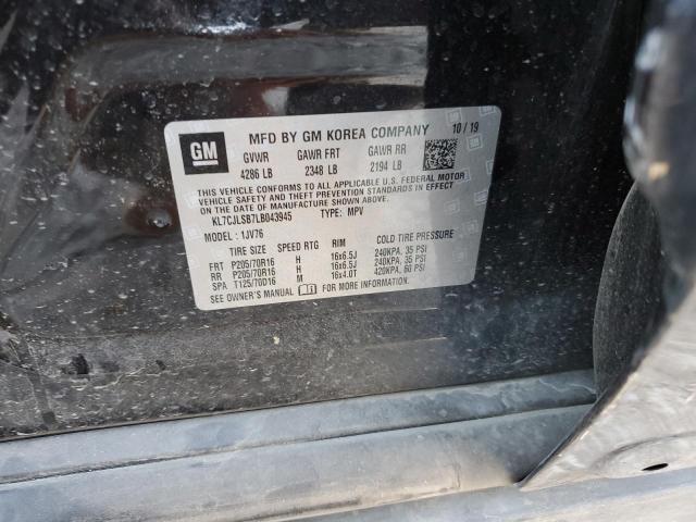 Photo 10 from auction – 2020 CHEVROLET TRAX 1LT with VIN KL7CJLSB7LB043945