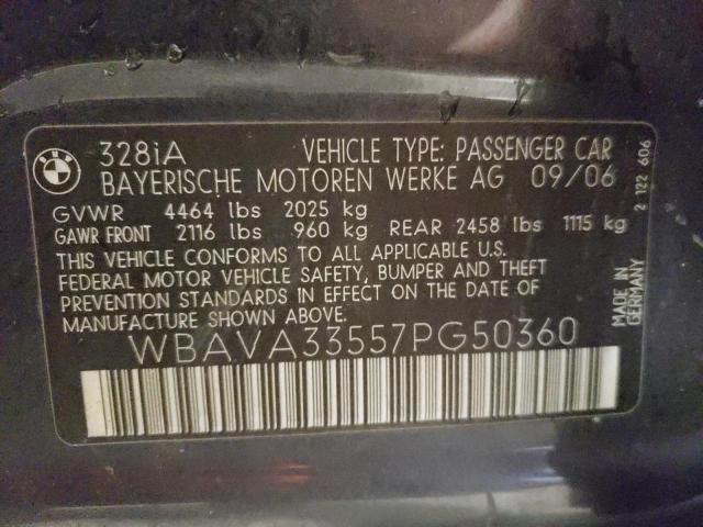 Photo 10 from auction – 2007 BMW 328 I with VIN WBAVA33557PG50360