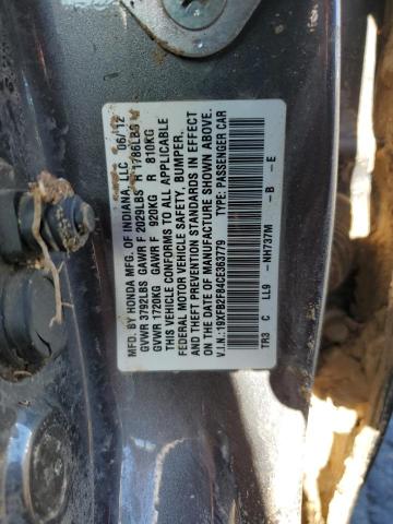 Photo 10 from auction – 2012 HONDA CIVIC EX with VIN 19XFB2F84CE363779