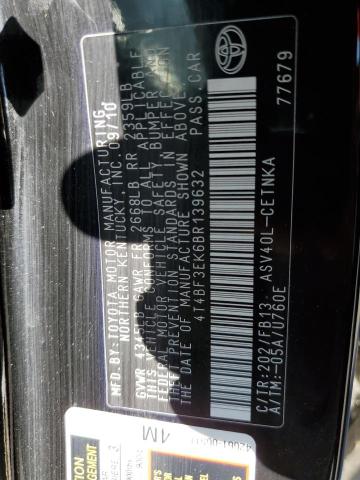 Photo 10 from auction – 2011 TOYOTA CAMRY BASE with VIN 4T4BF3EK6BR139632