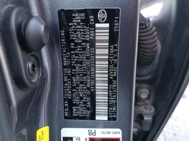 Photo 10 from auction – 2014 TOYOTA CAMRY L with VIN 4T1BF1FK8EU330132