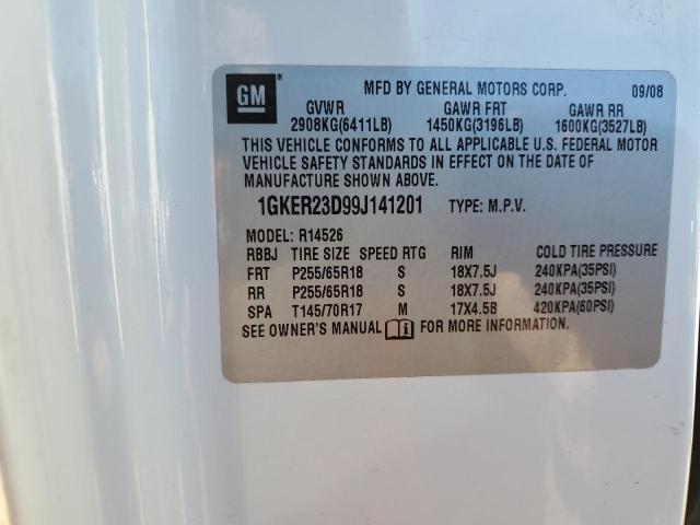 Photo 10 from auction – 2009 GMC ACADIA SLT with VIN 1GKER23D99J141201