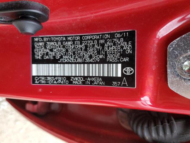 Photo 10 from auction – 2011 TOYOTA PRIUS with VIN JTDKN3DU8B1384079