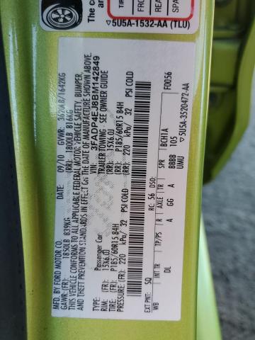 Photo 10 from auction – 2011 FORD FIESTA SE with VIN 3FADP4EJ8BM142849
