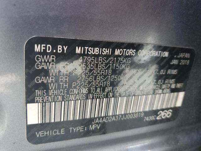 Photo 10 from auction – 2018 MITSUBISHI OUTLANDER with VIN JA4AD2A37JJ003819