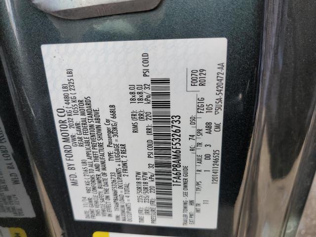 Photo 10 from auction – 2015 FORD MUSTANG with VIN 1FA6P8AM6F5326733