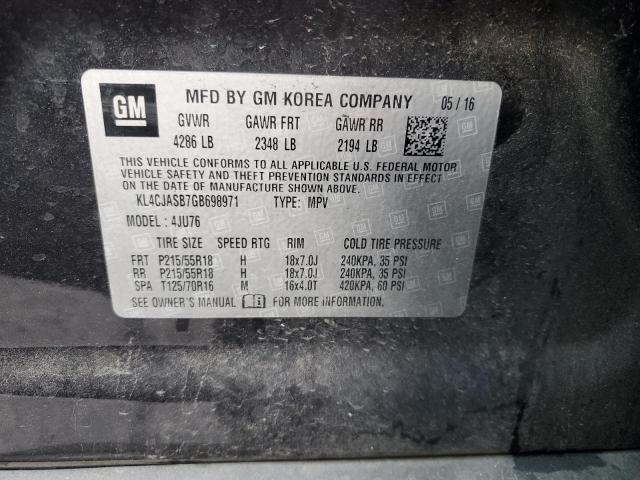 Photo 10 from auction – 2016 BUICK ENCORE with VIN KL4CJASB7GB698971