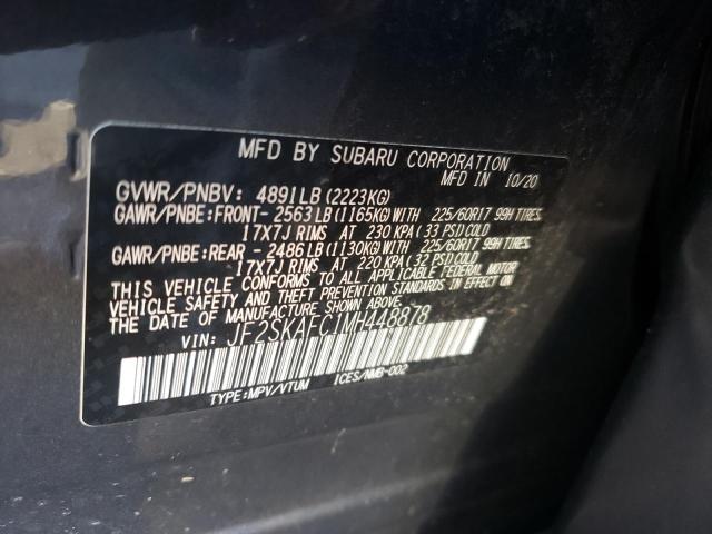 Photo 10 from auction – 2021 SUBARU FORESTER P with VIN JF2SKAFC1MH448878