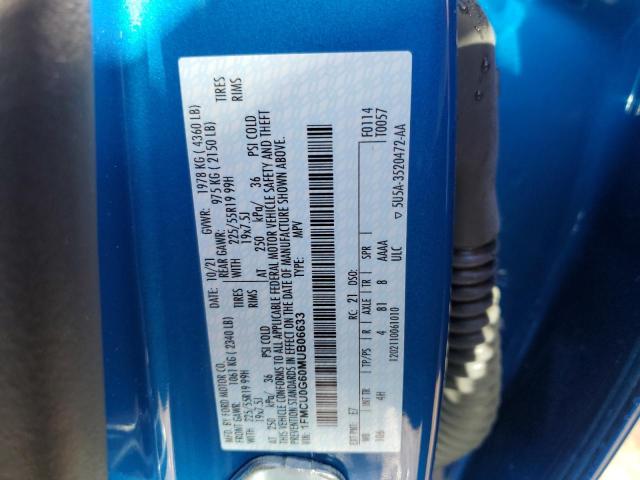 Photo 10 from auction – 2021 FORD ESCAPE SE with VIN 1FMCU0G60MUB06633