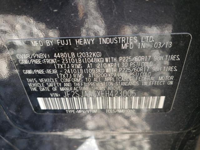 Photo 10 from auction – 2014 SUBARU FORESTER 2 with VIN JF2SJAACXEH423005
