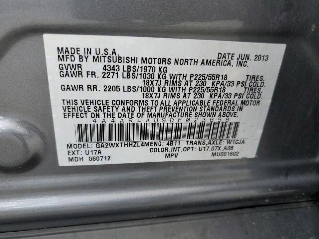 Photo 10 from auction – 2013 MITSUBISHI OUTLANDER with VIN 4A4AR4AU9DE023698