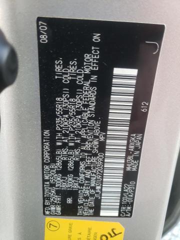 Photo 10 from auction – 2007 LEXUS RX 400H with VIN JTJHW31U972039900