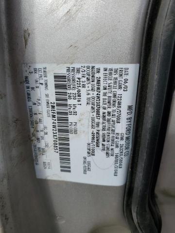 Photo 10 from auction – 2003 MERCURY GRAND MARQ with VIN 2MEFM74W23X708857
