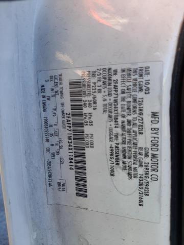 Photo 10 from auction – 2004 FORD CROWN VICT with VIN 2FAFP71W34X118414