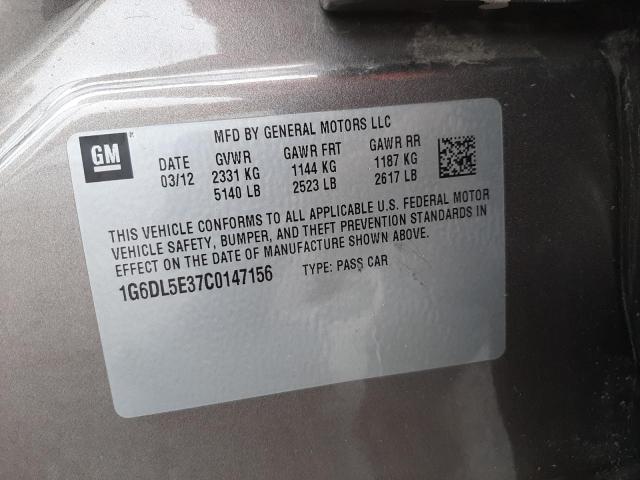 Photo 10 from auction – 2012 CADILLAC CTS PERFOR with VIN 1G6DL5E37C0147156