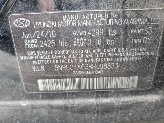 Photo 10 from auction – 2011 HYUNDAI SONATA with VIN 5NPEC4AC3BH098833