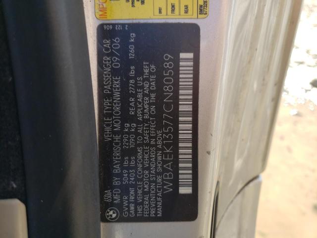 Photo 10 from auction – 2007 BMW 650 I with VIN WBAEK13577CN80589