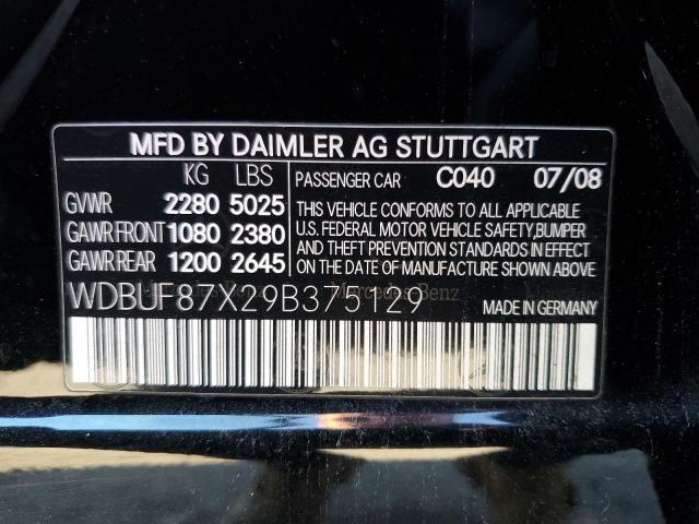 Photo 10 from auction – 2009 MERCEDES-BENZ E 350 4MAT with VIN WDBUF87X29B375129