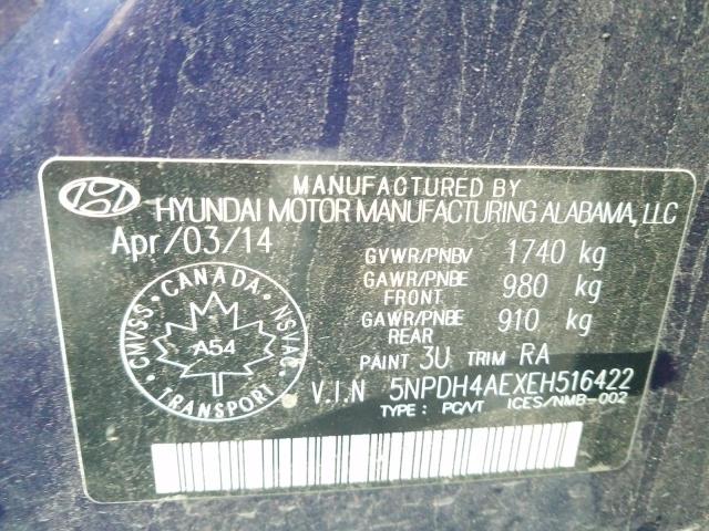 Photo 9 from auction – 2014 HYUNDAI ACCENT with VIN 5NPDH4AEXEH516422