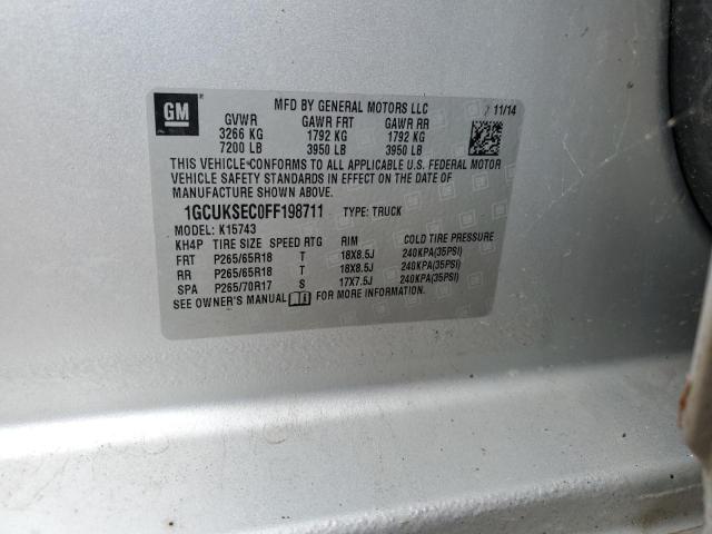 Photo 10 from auction – 2015 CHEVROLET SILVERADO with VIN 1GCUKSEC0FF198711