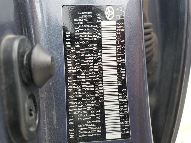 Photo 10 from auction – 2016 TOYOTA COROLLA L with VIN 5YFBURHE0GP384394