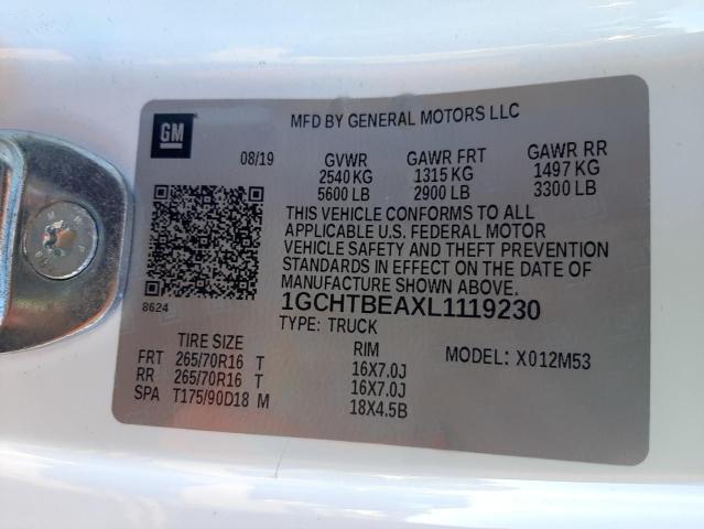 Photo 10 from auction – 2020 CHEVROLET COLORADO with VIN 1GCHTBEAXL1119230
