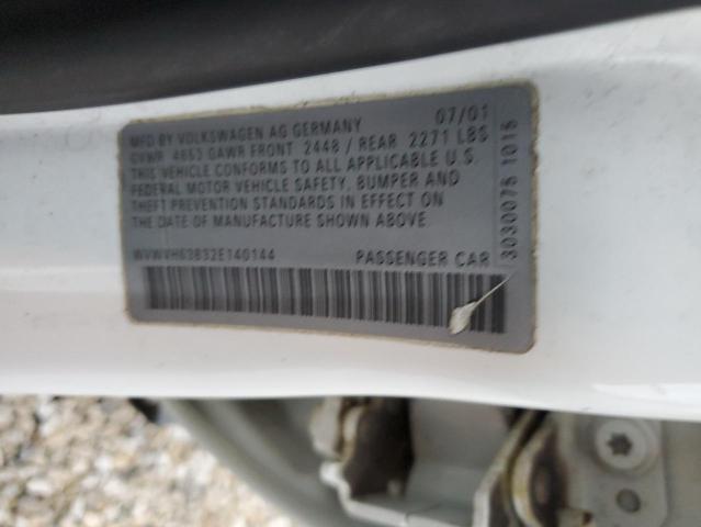 Photo 10 from auction – 2002 VOLKSWAGEN PASSAT GLS with VIN WVWVH63B32E140144
