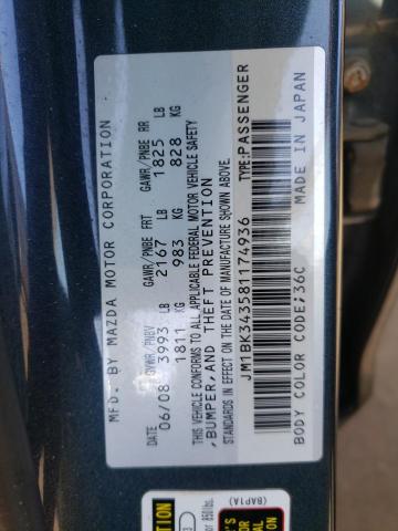 Photo 10 from auction – 2008 MAZDA 3 HATCHBAC with VIN JM1BK343581174936