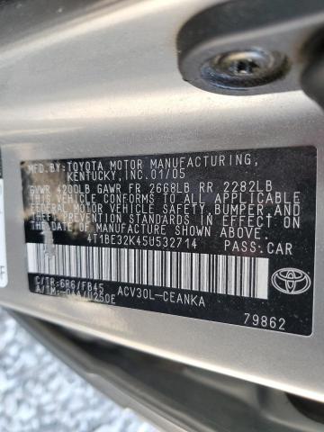 Photo 10 from auction – 2005 TOYOTA CAMRY LE with VIN 4T1BE32K45U532714