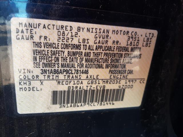 Photo 10 from auction – 2012 NISSAN SENTRA 2.0 with VIN 3N1AB6AP9CL781446