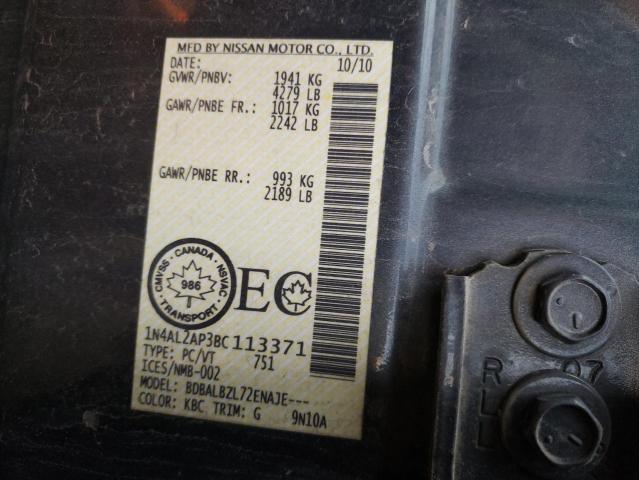 Photo 10 from auction – 2011 NISSAN ALTIMA BAS with VIN 1N4AL2AP3BC113371
