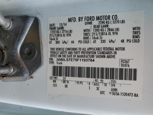 صورة رقم 10 من المزاد - 2015 FORD TRANSIT CO مع VIN NM0LS7E75F1193784