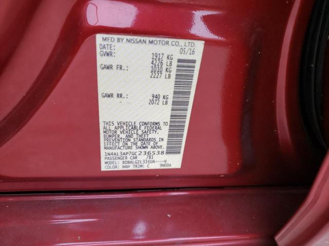 Photo 10 from auction – 2016 NISSAN ALTIMA 2.5 with VIN 1N4AL3AP7GC236538