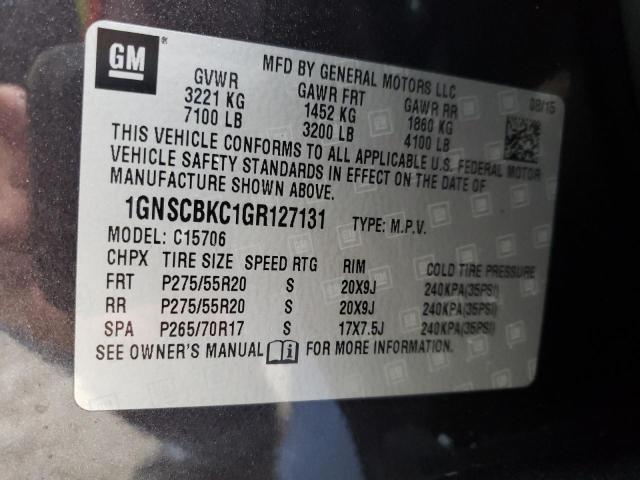 Photo 10 from auction – 2016 CHEVROLET TAHOE C150 with VIN 1GNSCBKC1GR127131