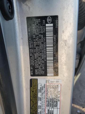 Photo 10 from auction – 2007 TOYOTA CAMRY CE with VIN 4T1BE46K87U692145