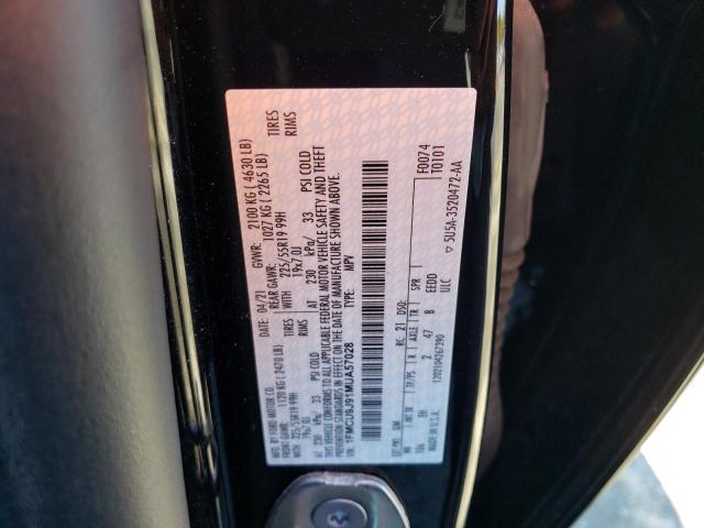 Photo 10 from auction – 2021 FORD ESCAPE TIT with VIN 1FMCU9J91MUA57028