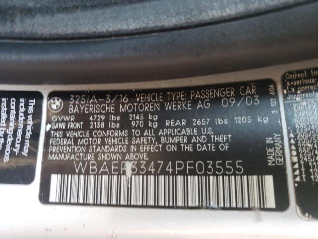 Photo 10 from auction – 2004 BMW 325 XIT with VIN WBAEP33474PF03555