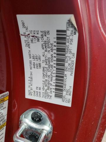 Photo 10 from auction – 2008 MITSUBISHI ECLIPSE SP with VIN 4A3AL35T08E003041