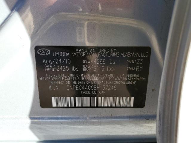 Photo 10 from auction – 2011 HYUNDAI SONATA SE with VIN 5NPEC4AC9BH137246