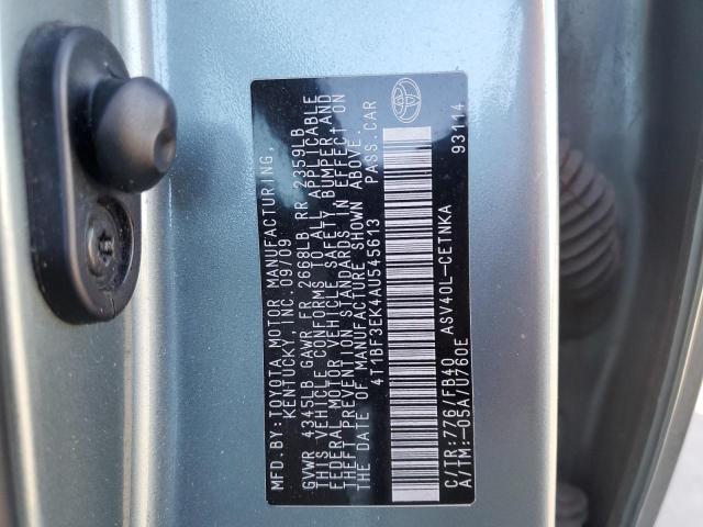 Photo 10 from auction – 2010 TOYOTA CAMRY BASE with VIN 4T1BF3EK4AU545613