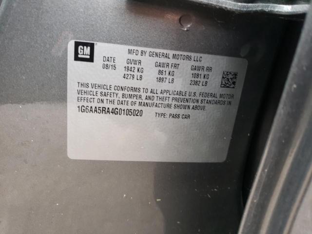 Photo 10 from auction – 2016 CADILLAC ATS with VIN 1G6AA5RA4G0105020