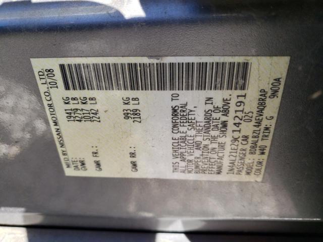 Photo 10 from auction – 2009 NISSAN ALTIMA 2.5 with VIN 1N4AL21E29C142191