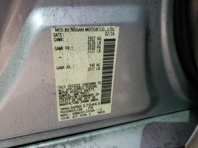 Photo 10 from auction – 2016 NISSAN ALTIMA 2.5 with VIN 1N4AL3AP0GC170463