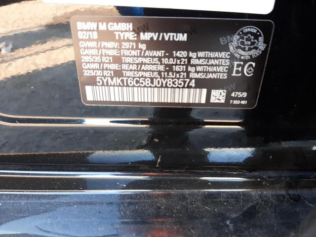 Photo 10 from auction – 2018 BMW X5 M with VIN 5YMKT6C58J0Y83574