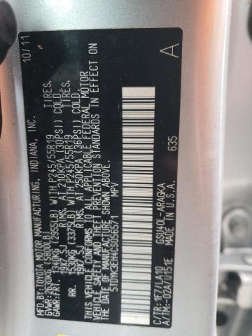 Photo 10 from auction – 2012 TOYOTA HIGHLANDER with VIN 5TDYK3EH4CS056571