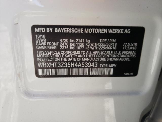 Photo 10 from auction – 2017 BMW X1 XDRIVE2 with VIN WBXHT3Z35H4A53943