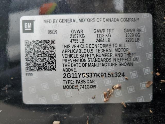 Photo 10 from auction – 2019 CHEVROLET IMPALA LS with VIN 2G11Y5S37K9151324